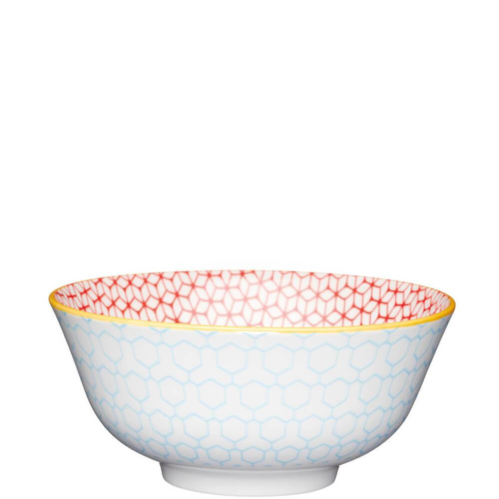 KitchenCraft Blue Geometric Multi Use Bowl